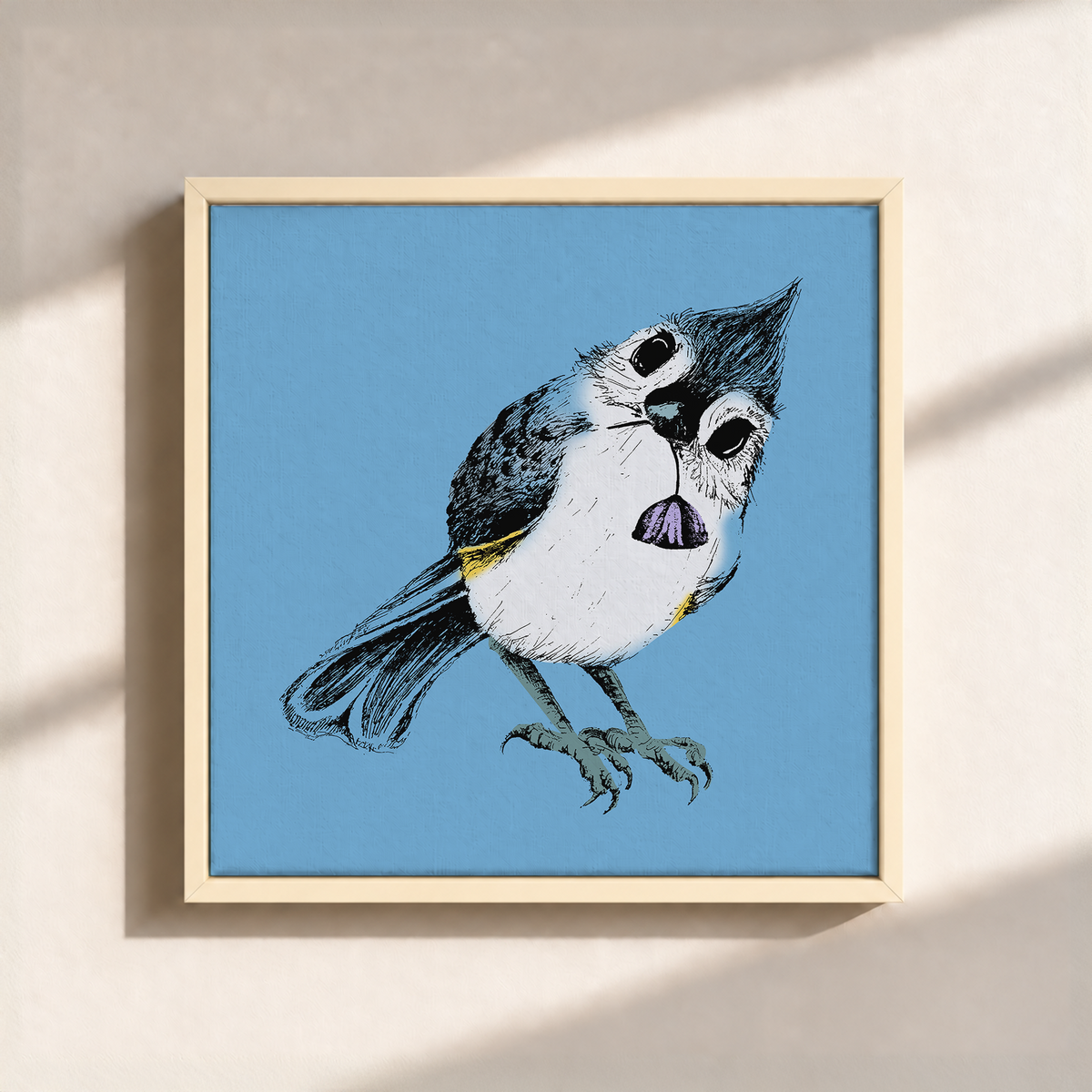 Bird Stare Canvas Print (Framed)