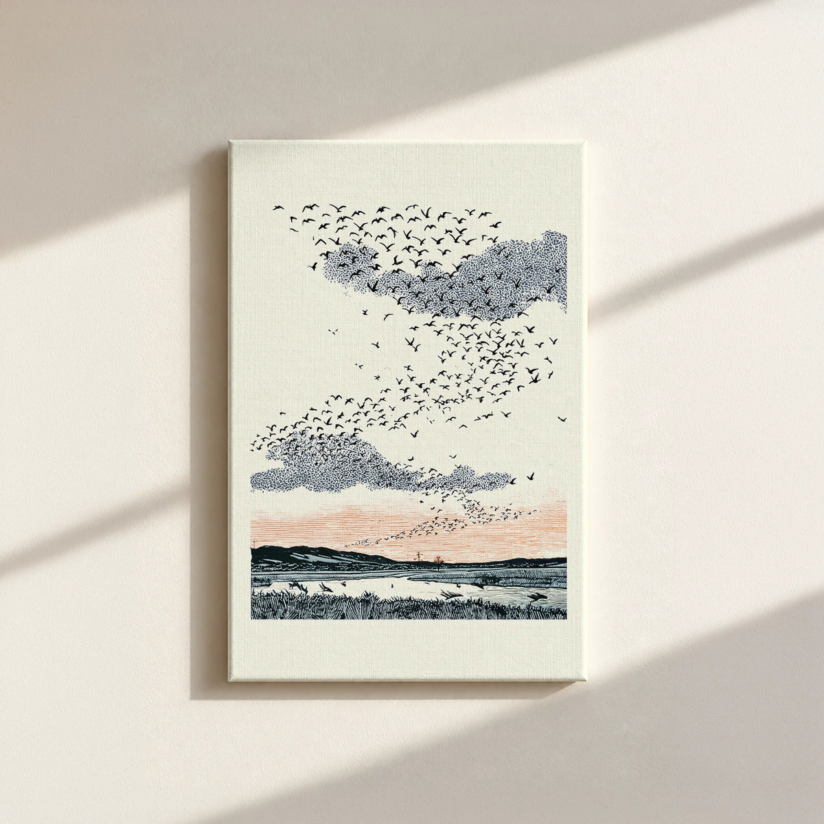 Migrating Wild Ducks Canvas Print