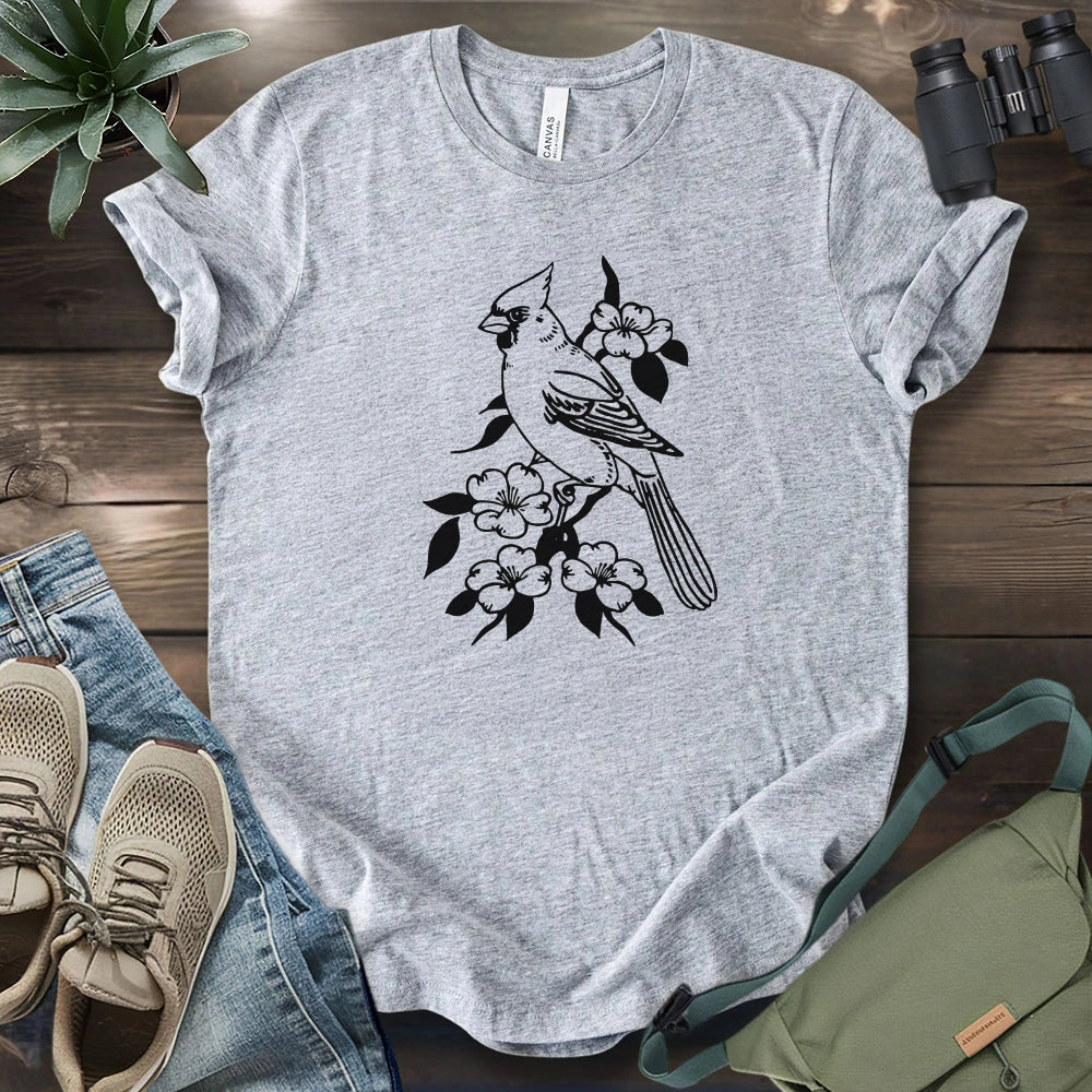 Cardinal Linocut T-shirt