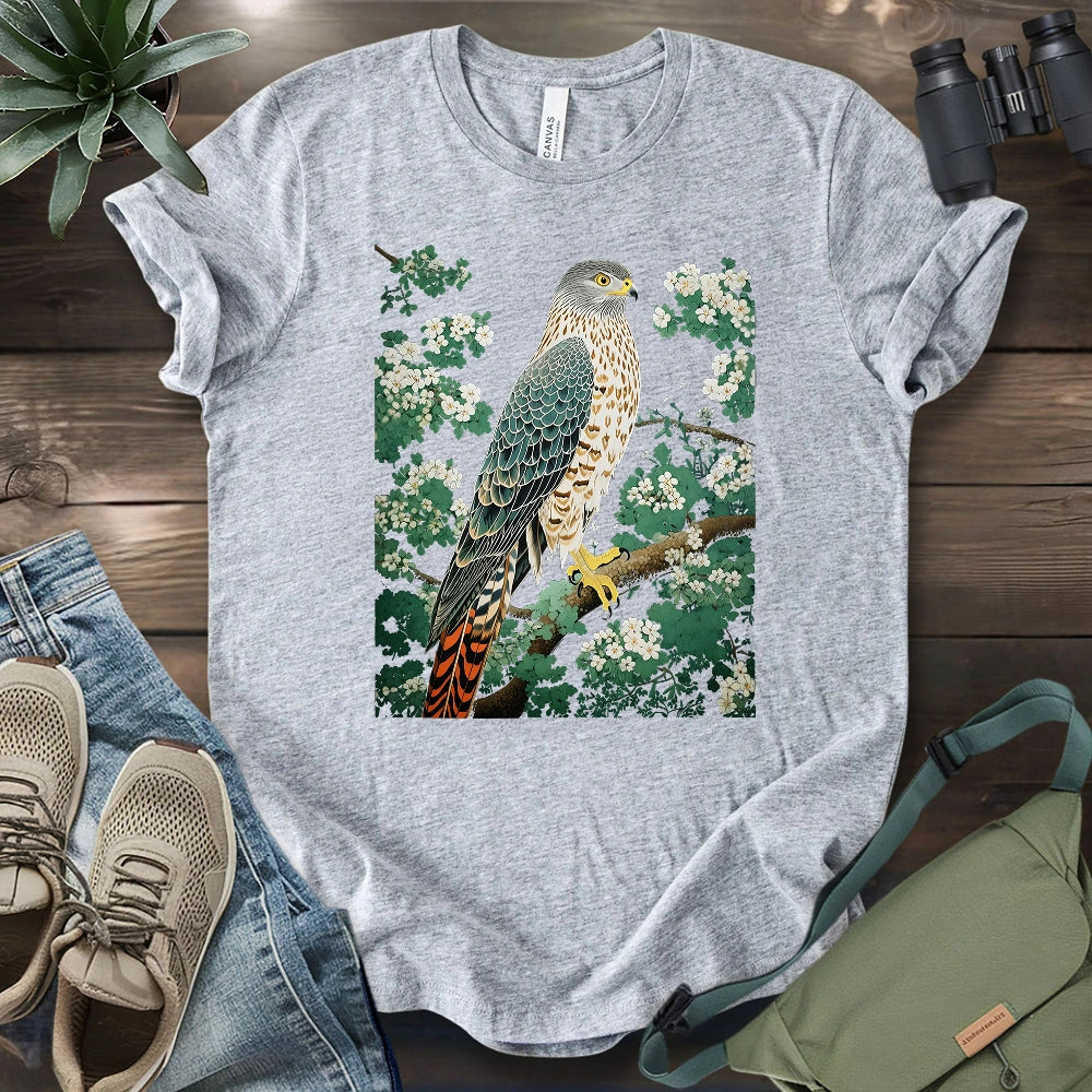 Hawk in Bloom T-shirt