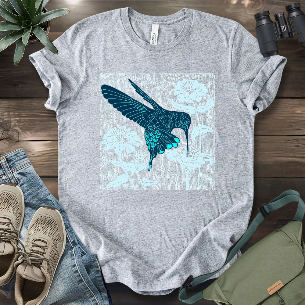 Linocut Hummingbird T-shirt