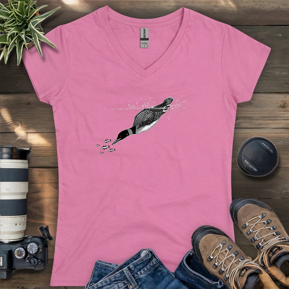 Loon On The Hunt Lady V-neck