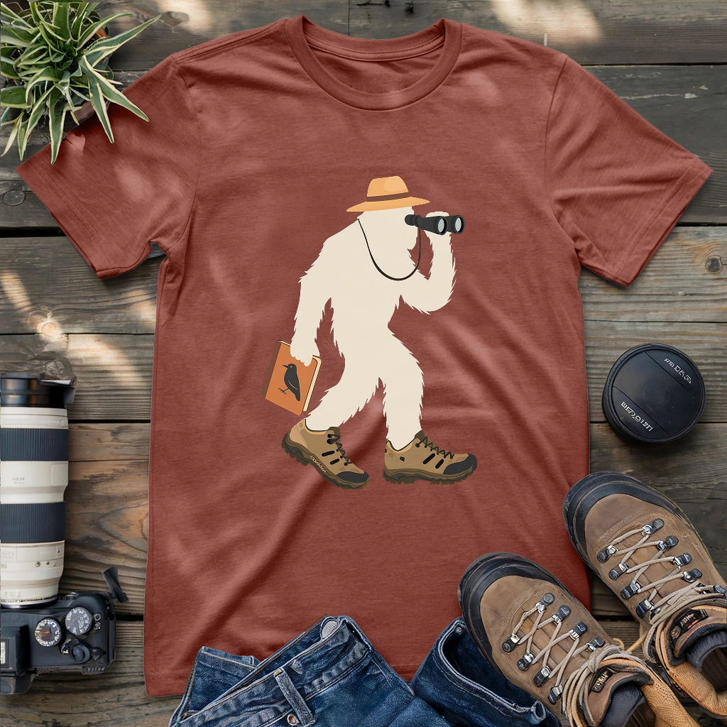 Bird Watching Bigfoot T-shirt