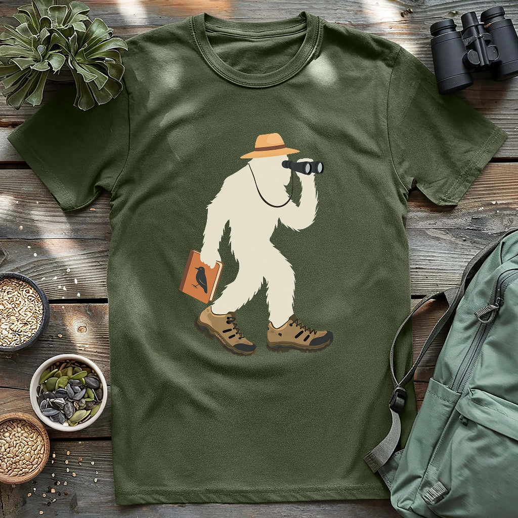 Bird Watching Bigfoot T-shirt
