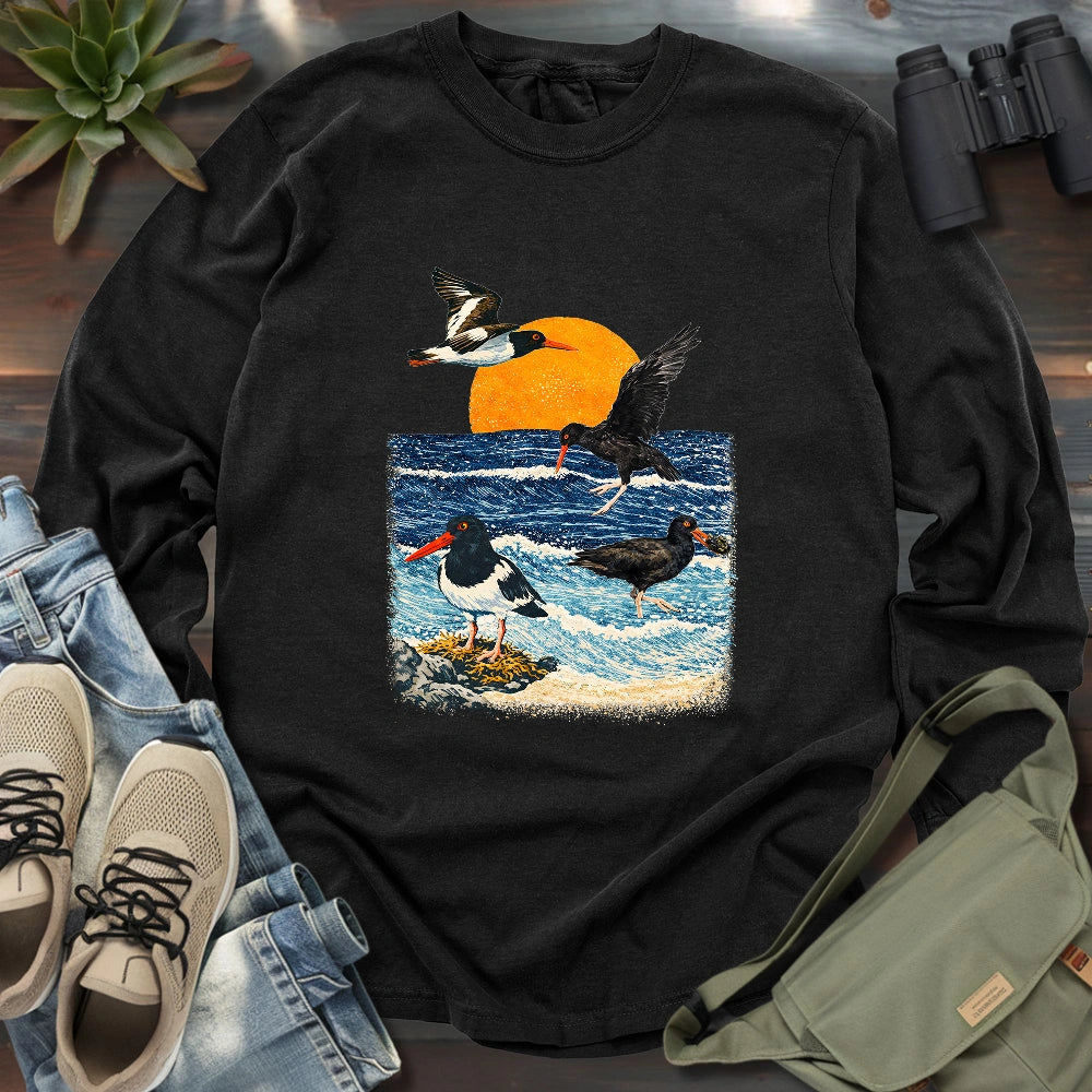 Coastal Oystercatchers Long Sleeve T-shirt