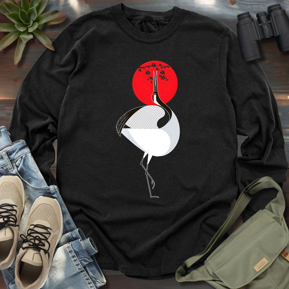 Common Crane Geometric Long Sleeve T-shirt