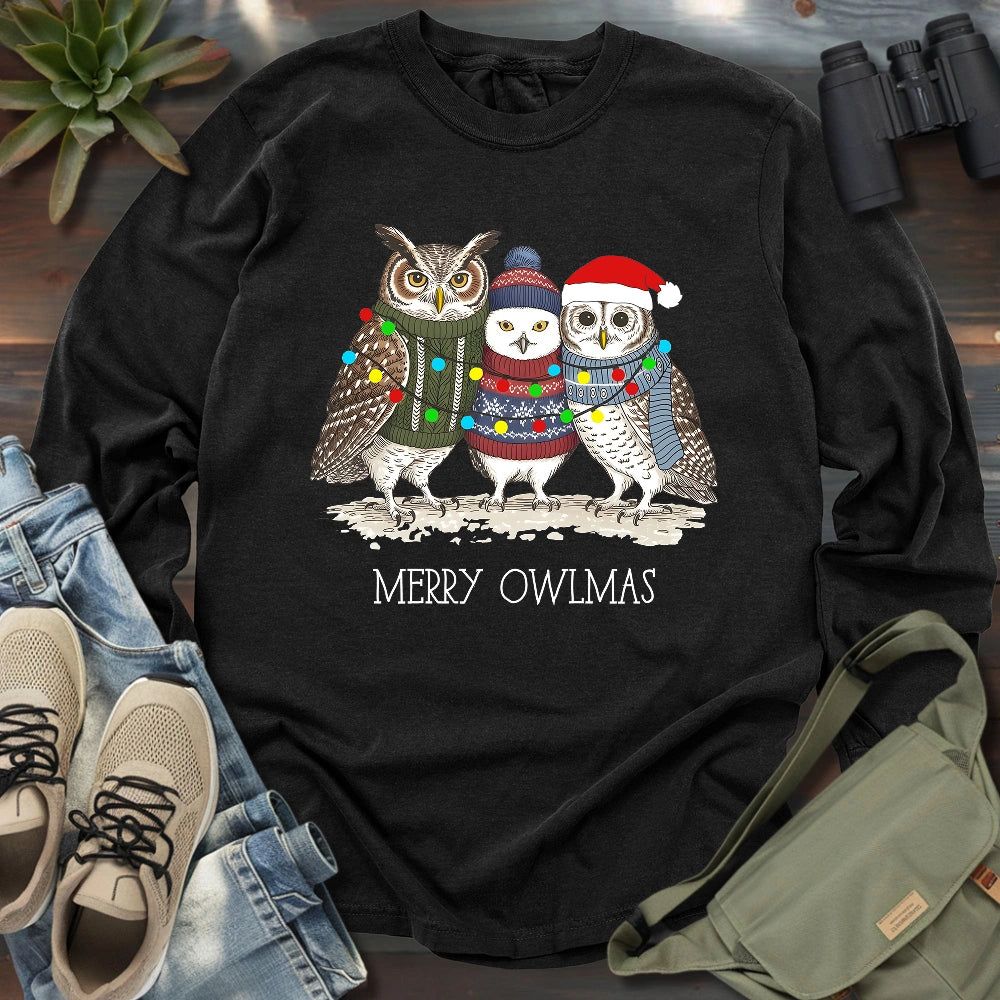 Cozy Owlmas Trio Long Sleeve T-shirt