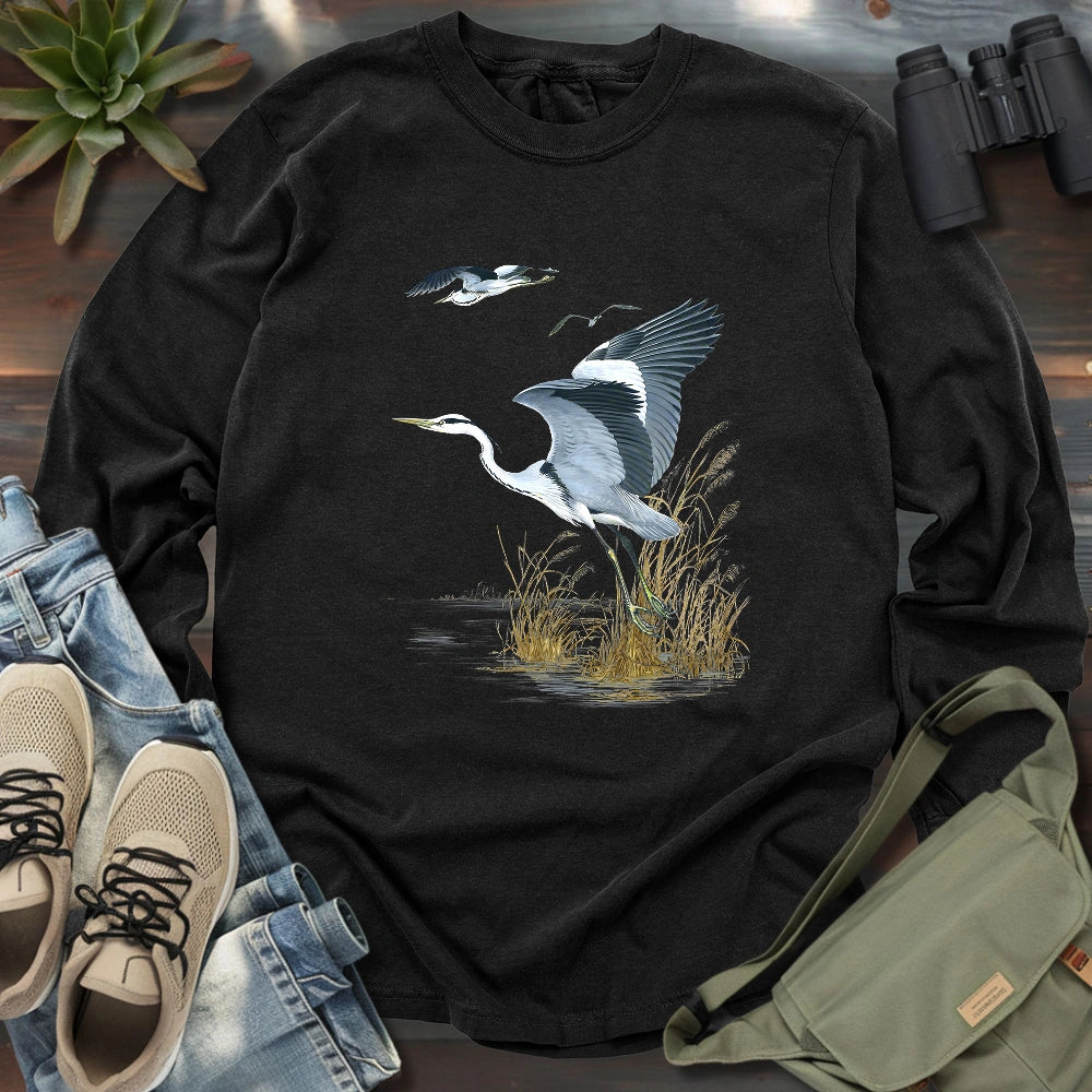Grace of the Heron Long Sleeve T-shirt