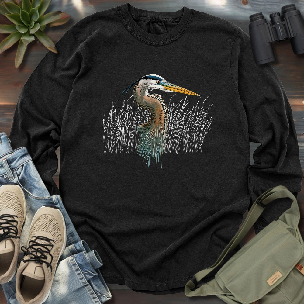 Great Blue Heron Long Sleeve T-shirt
