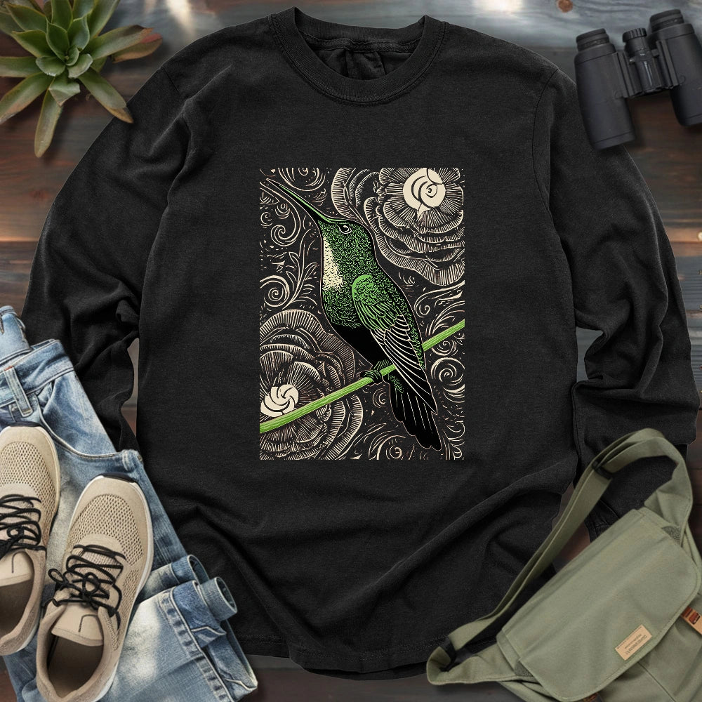 Green Hummingbird Long Sleeve T-shirt