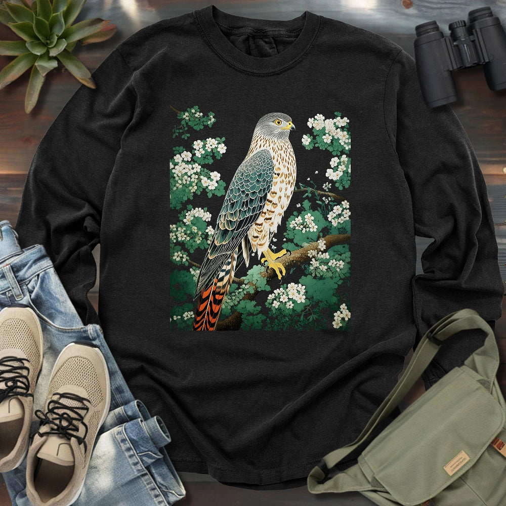 Hawk in Bloom Long Sleeve T-shirt