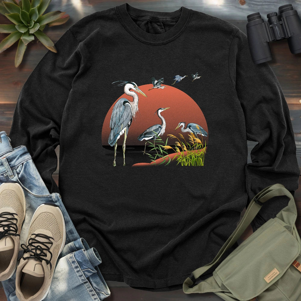 Heron Migration Long Sleeve T-shirt