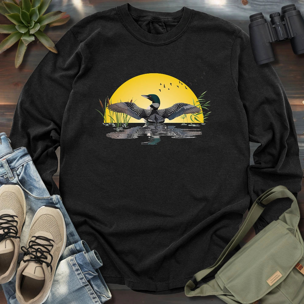 Loon Dance At Dawn Long Sleeve T-shirt