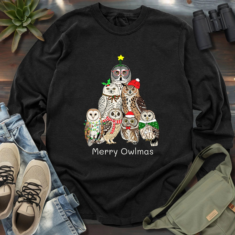 Owl Family Christmas Long Sleeve T-shirt