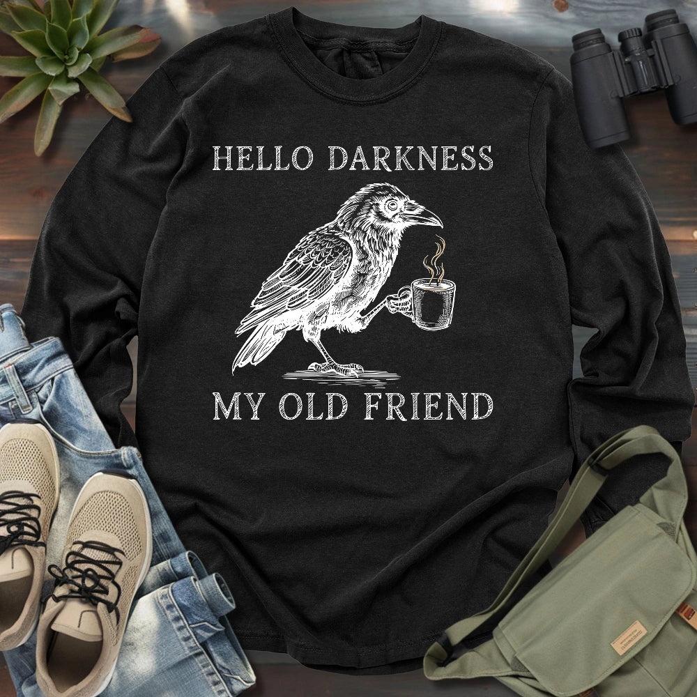 Raven Hello Darkness Birds Long Sleeve T-shirt