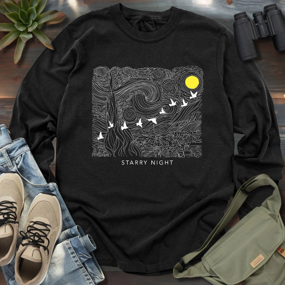 Starry Night Migration Long Sleeve T-shirt