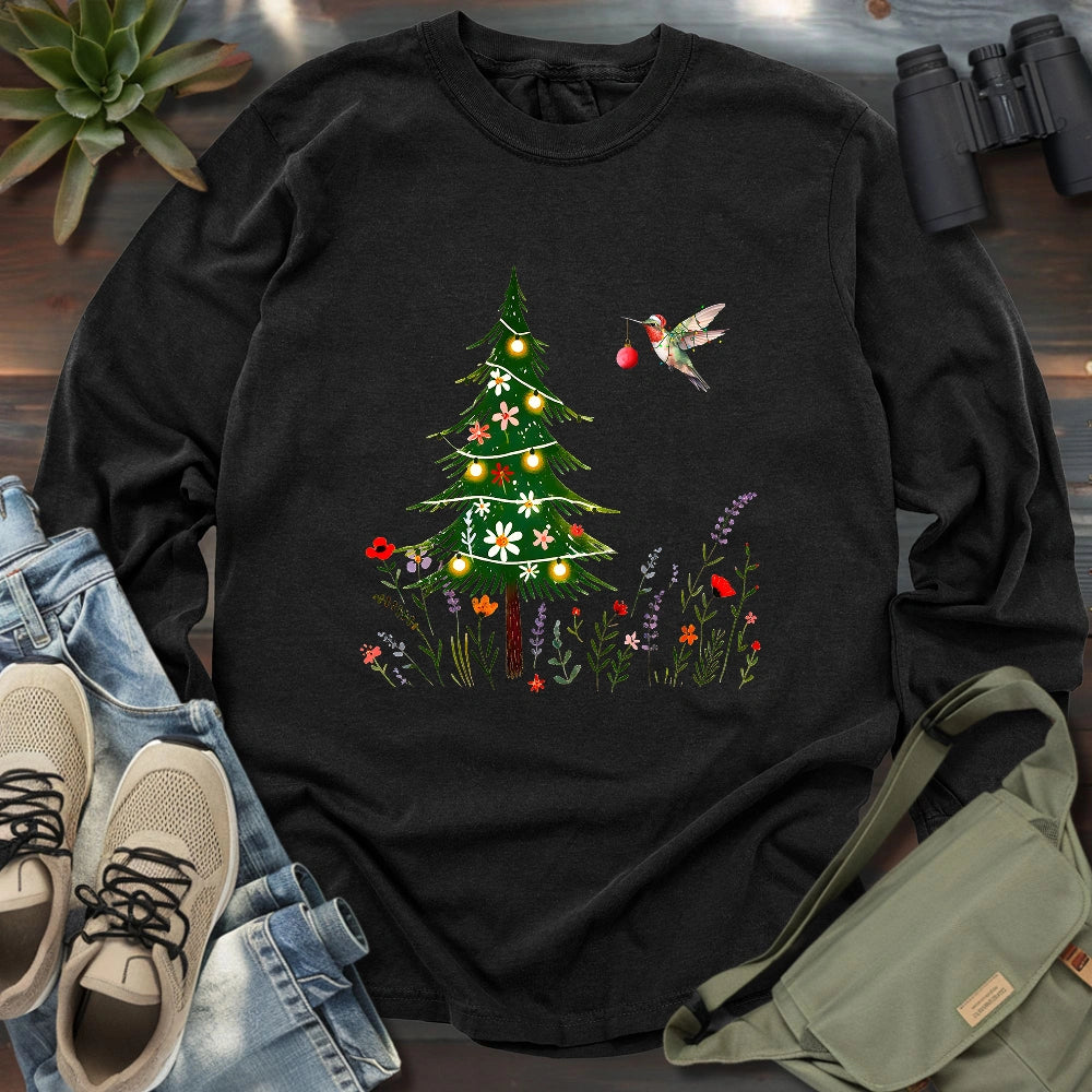 The Decorating Hummingbird Long Sleeve T-shirt