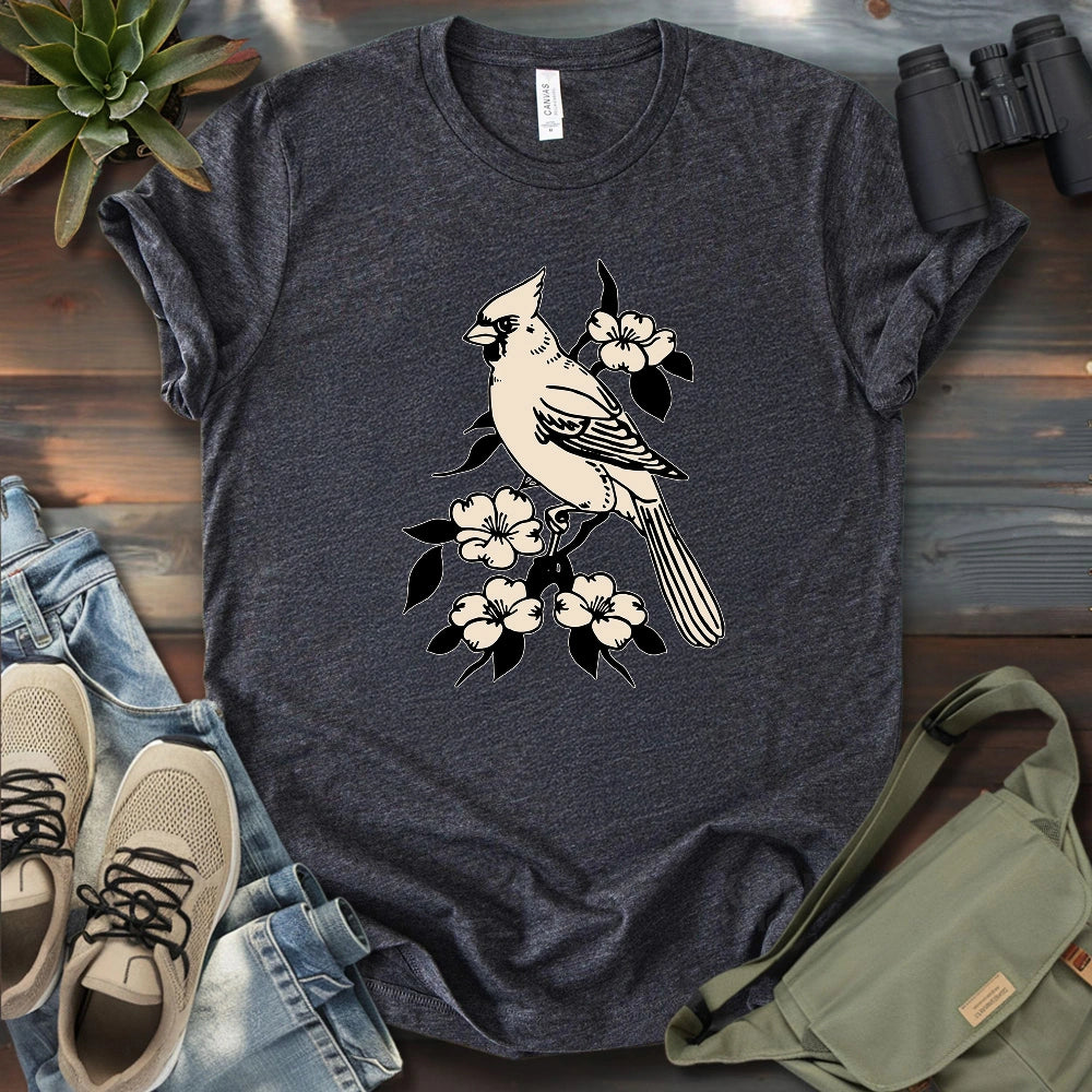 Cardinal Linocut T-shirt