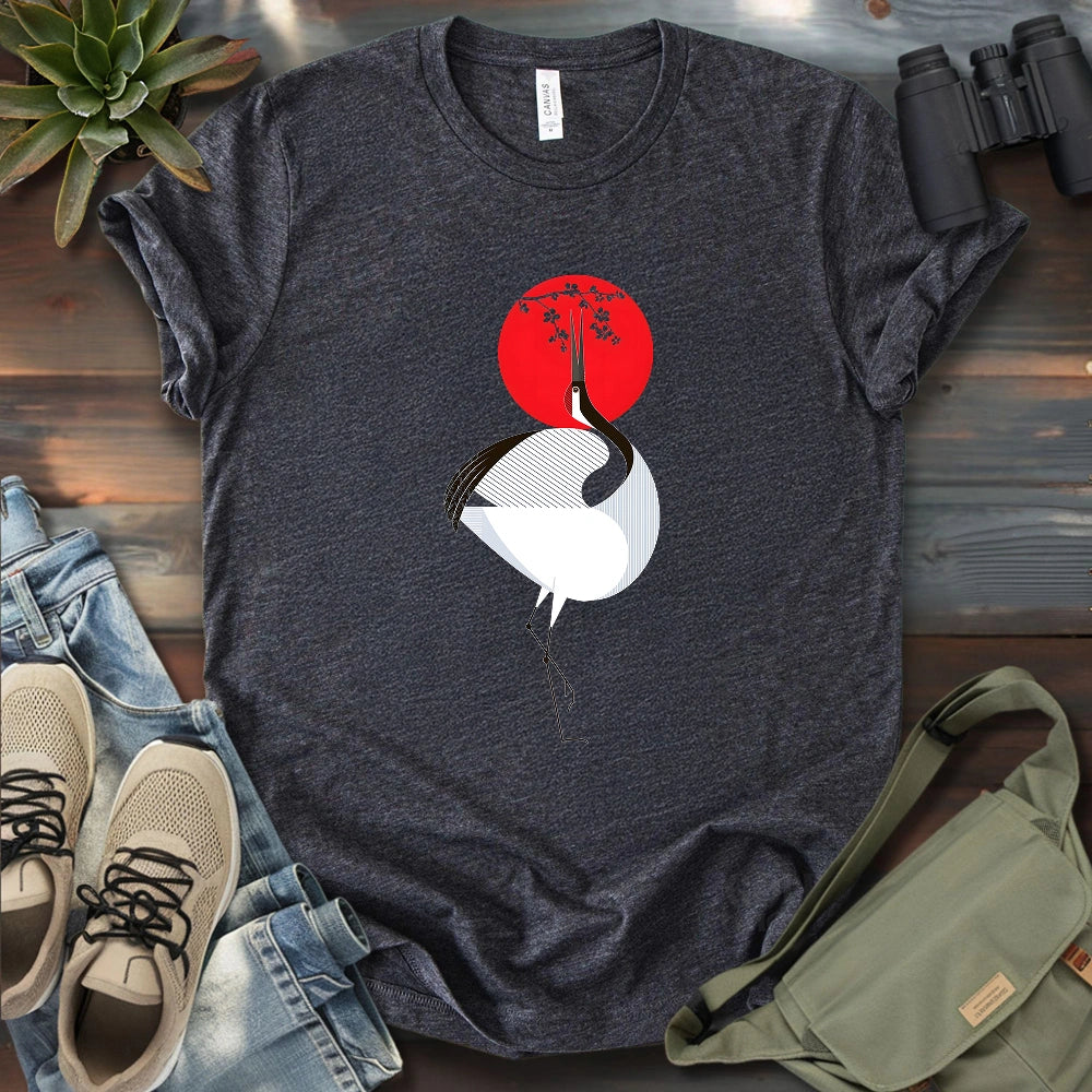 Common Crane Geometric T-shirt