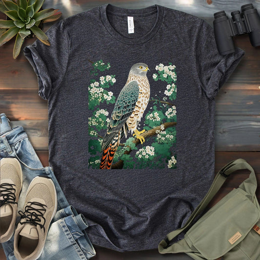 Hawk in Bloom T-shirt