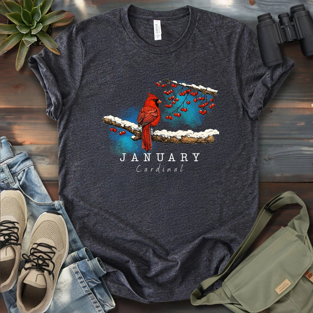 January Cardinal T-shirt