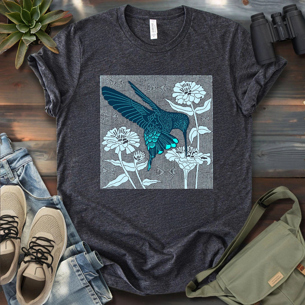 Linocut Hummingbird T-shirt
