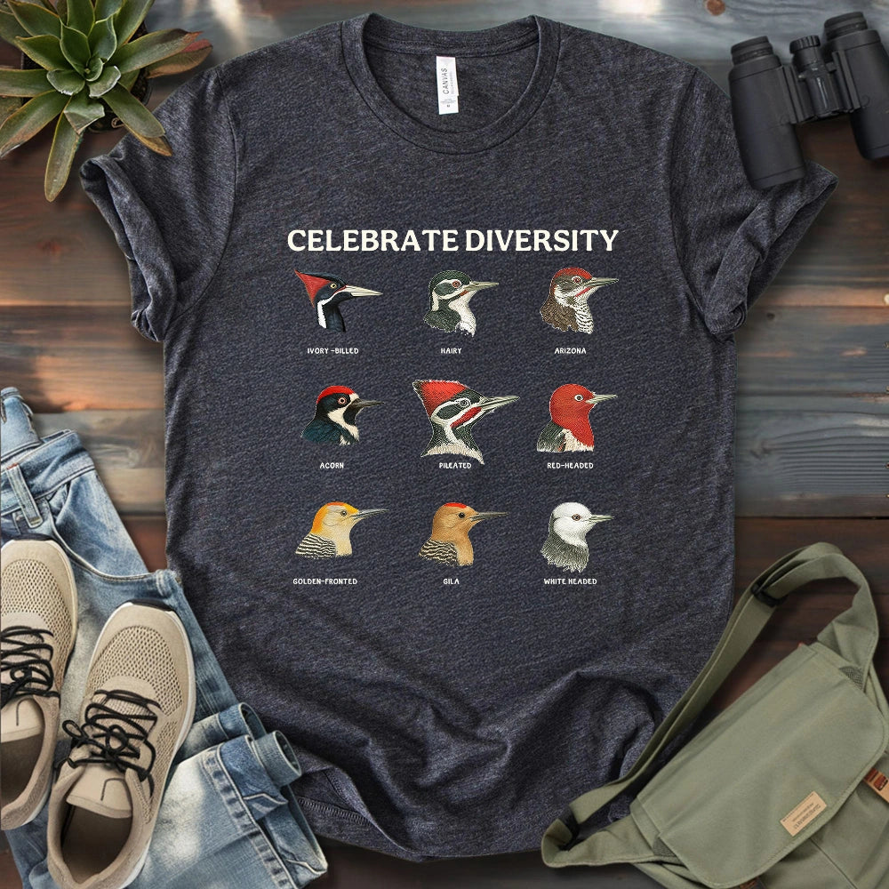 Woodpecker Diversity T-shirt