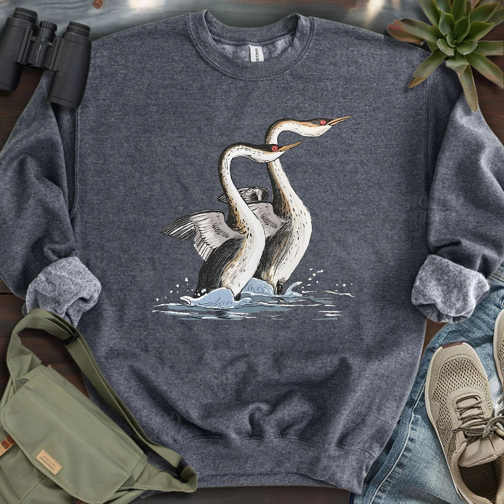 Dancing Grebes Sweatshirt