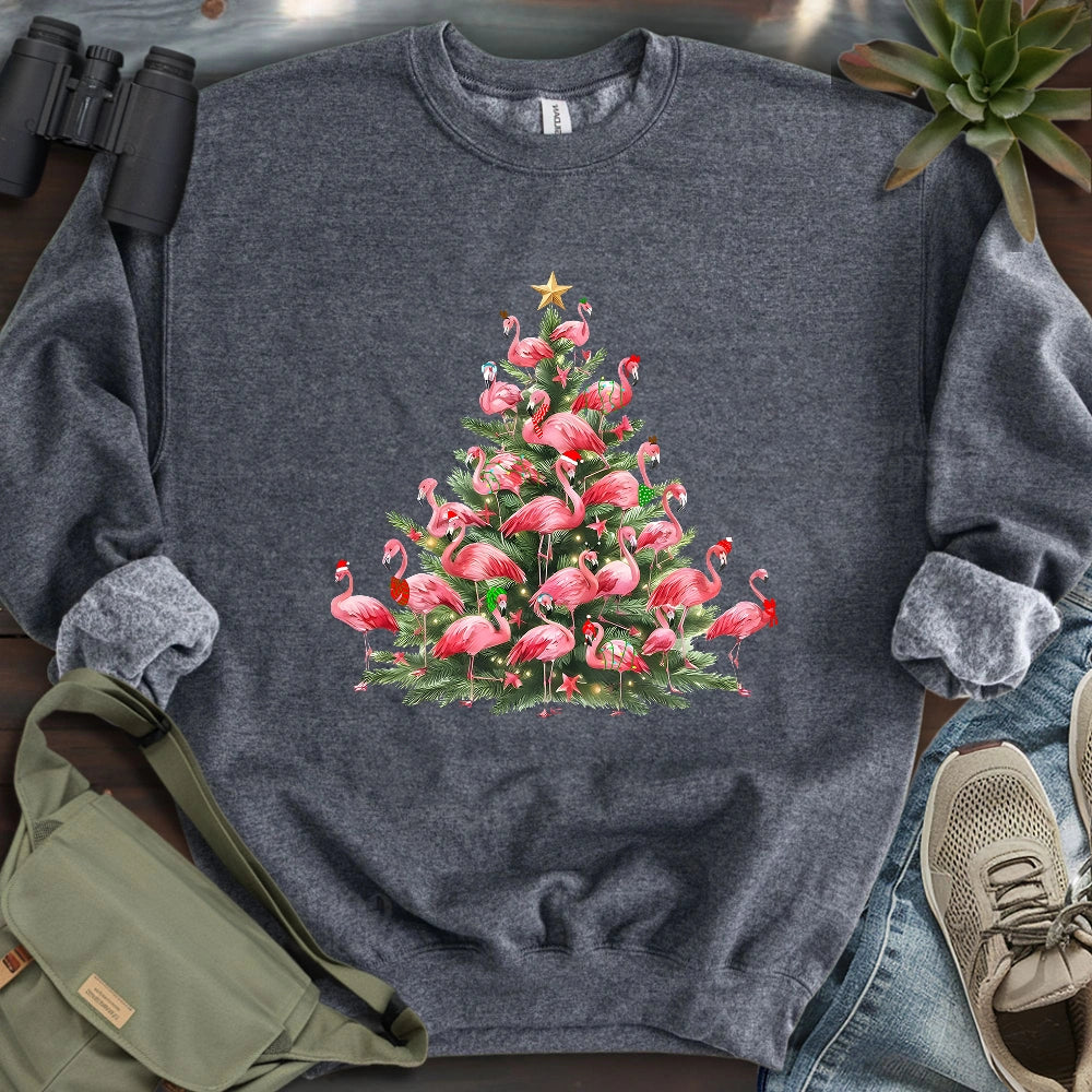 Flamingo Christmas Tree Sweatshirt