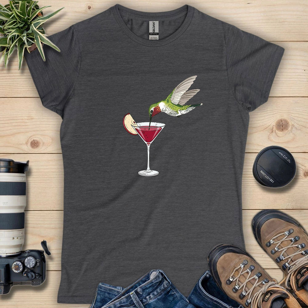 Hummingbird Sipping Cocktail Women's T-shirt