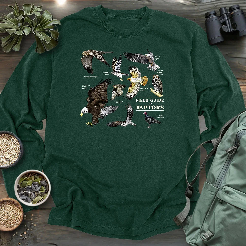 Field Guide To Raptors Long Sleeve T-shirt
