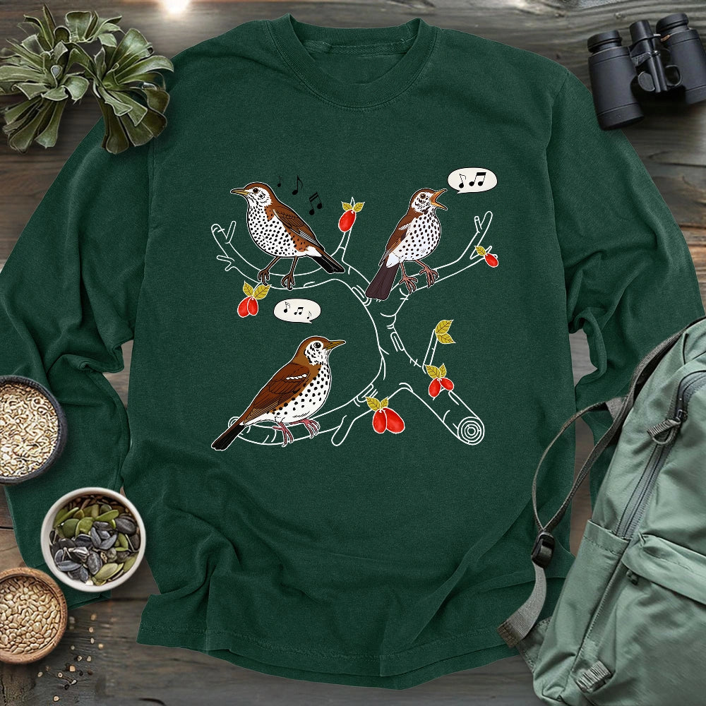 Wood Thrush's Song Long Sleeve T-shirt