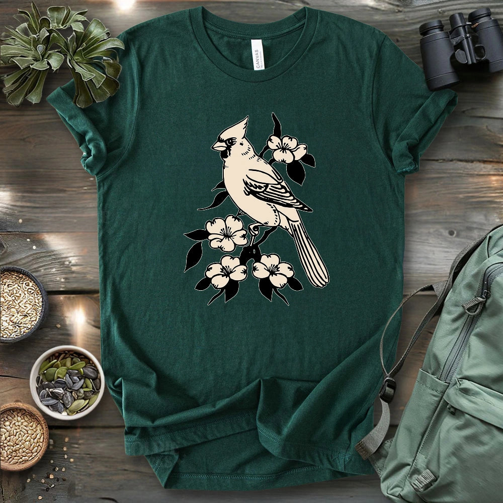 Cardinal Linocut T-shirt