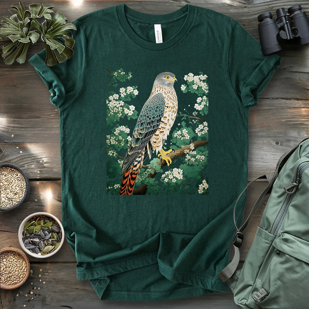 Hawk in Bloom T-shirt