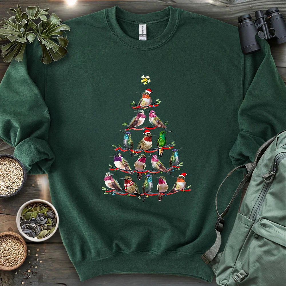 Hummingbird Christmas Tree Sweatshirt