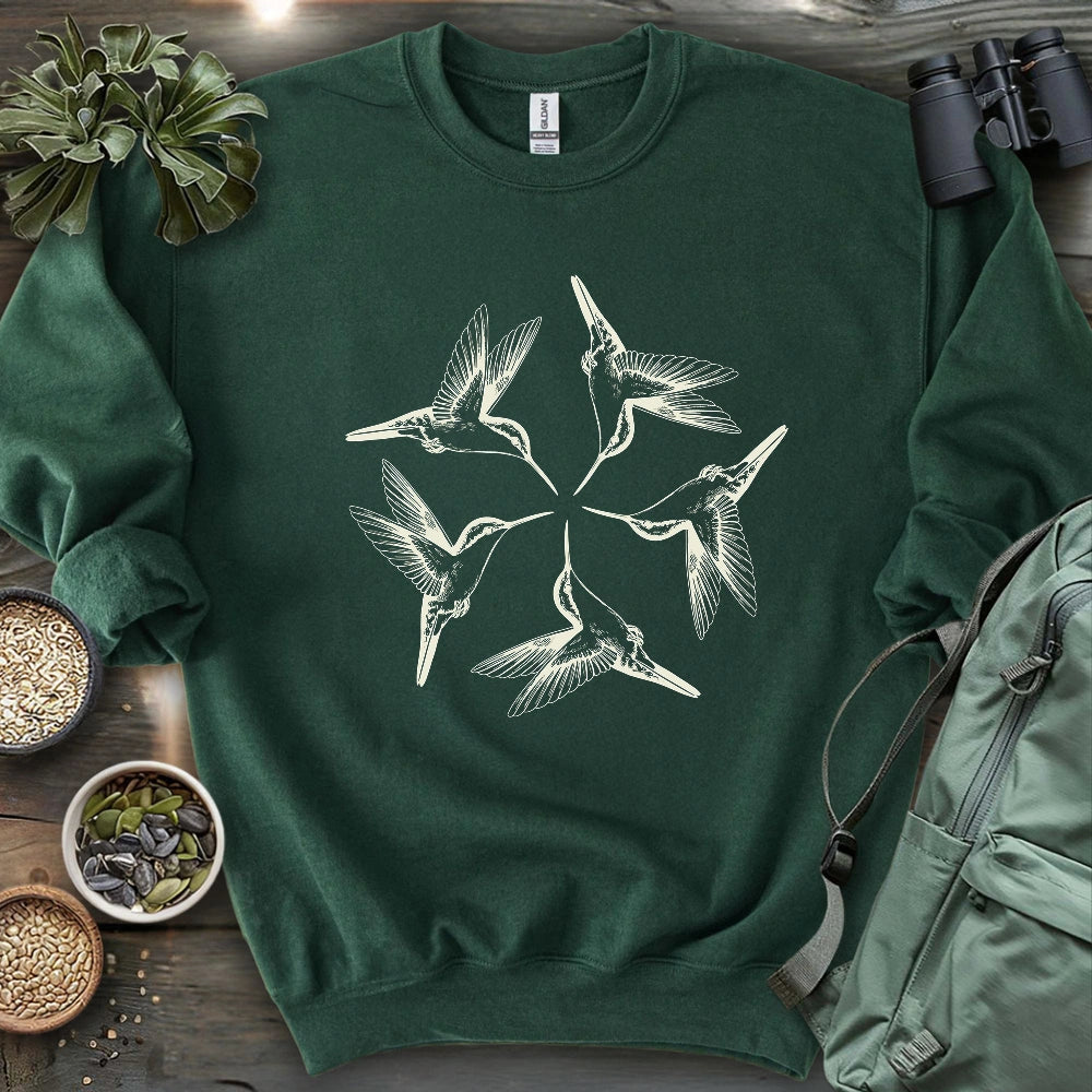 Hummingbird Flower Sweatshirt