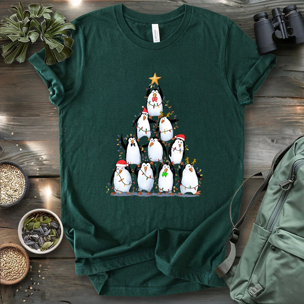 Penguin Christmas Tree T-shirt