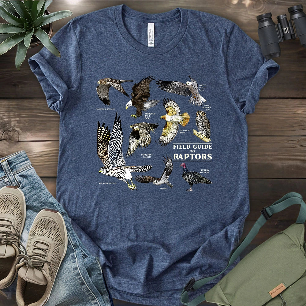 Field Guide To Raptors T-shirt