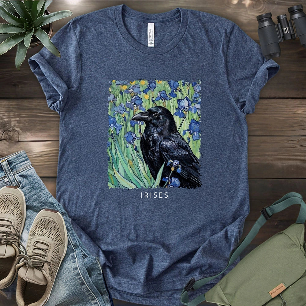 Irises With Crow T-shirt