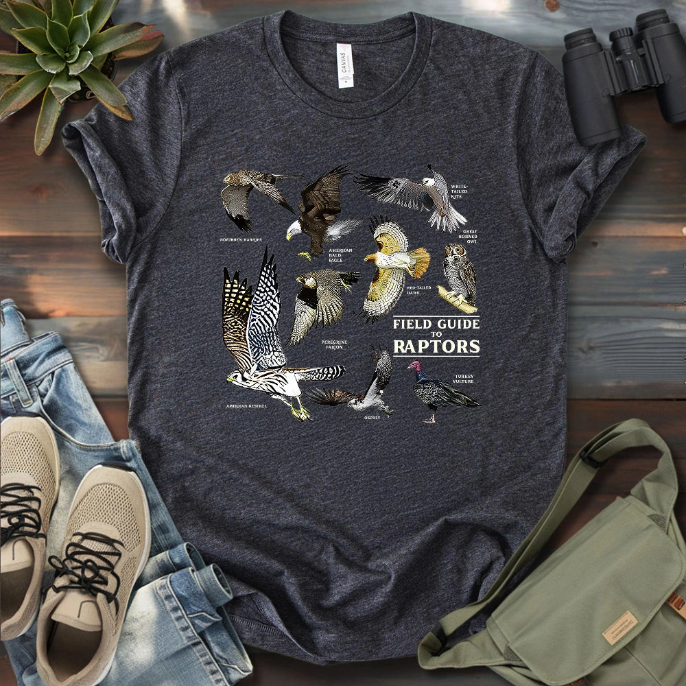 Field Guide To Raptors T-shirt