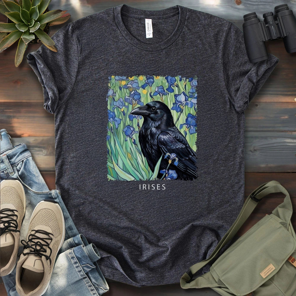 Irises With Crow T-shirt