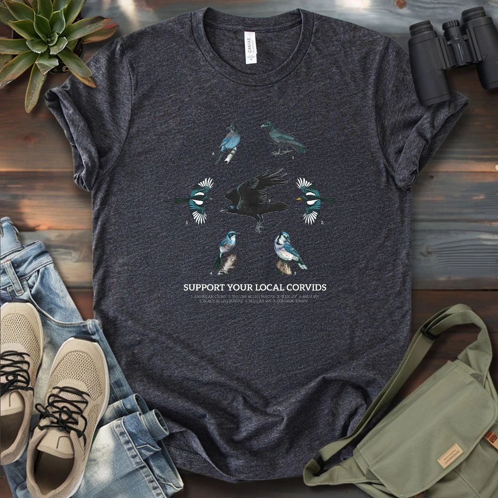 Support Your Local Corvids T-shirt