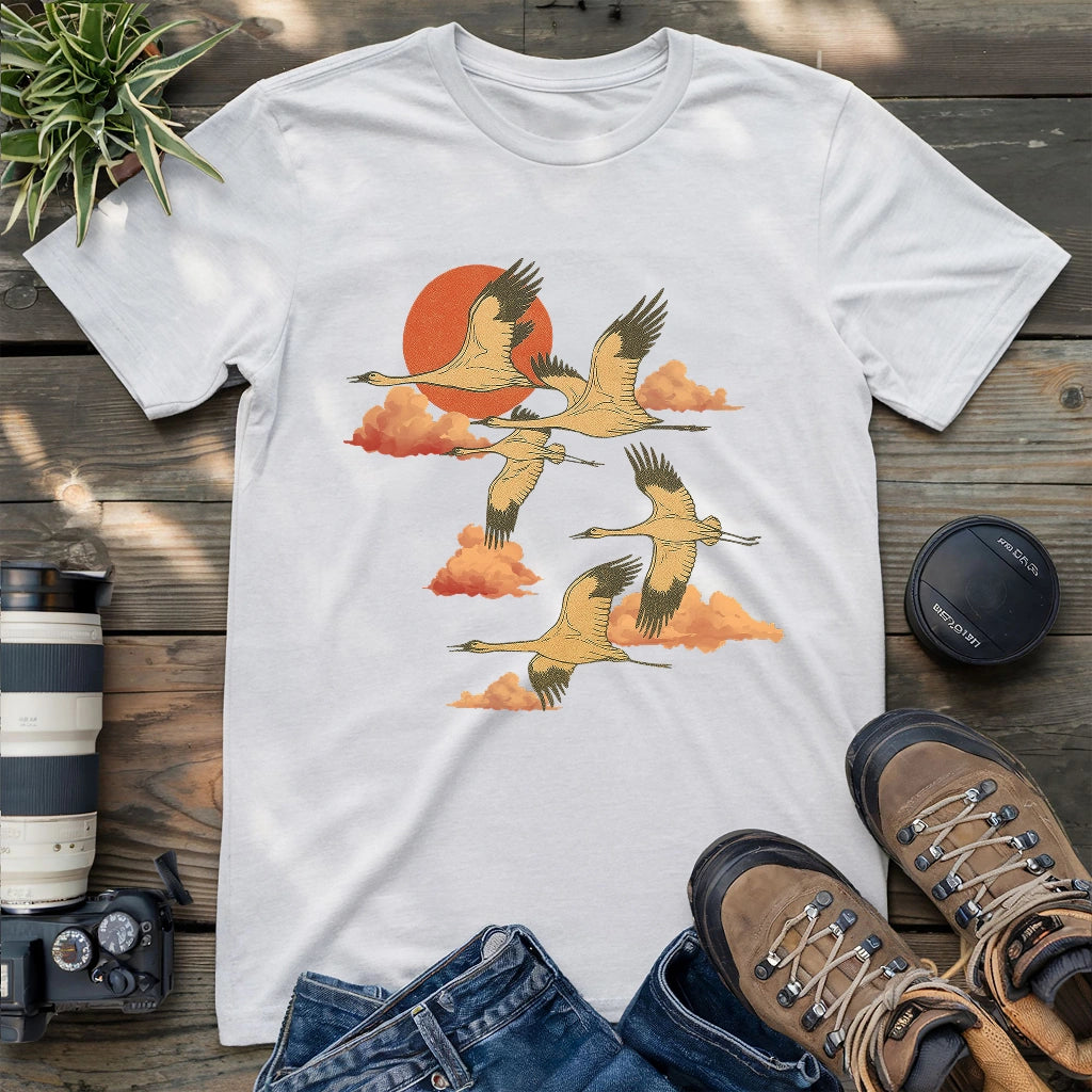 Crane At Twilight T-shirt