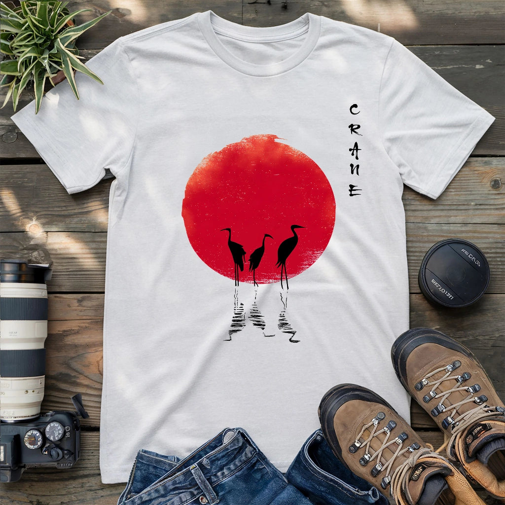 Red Sun Crane T-shirt