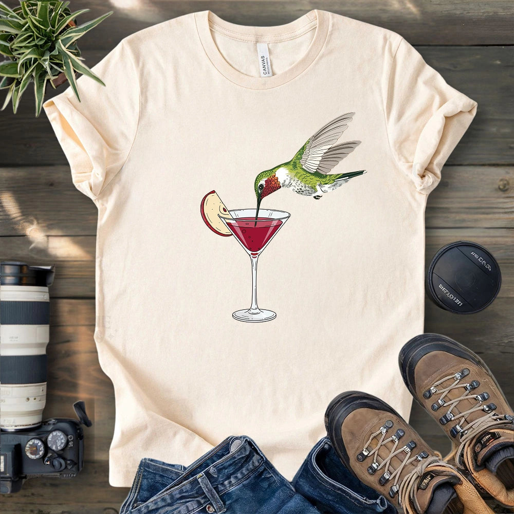 Hummingbird Sipping Cocktail T-shirt