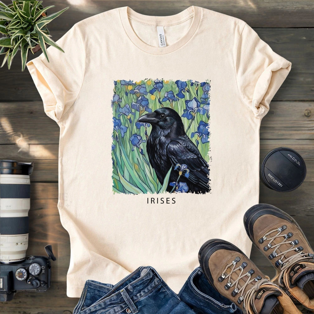 Irises With Crow T-shirt