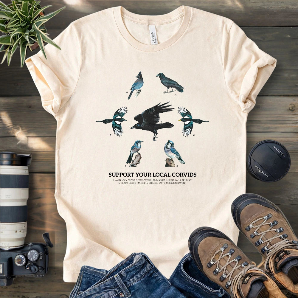 Support Your Local Corvids T-shirt