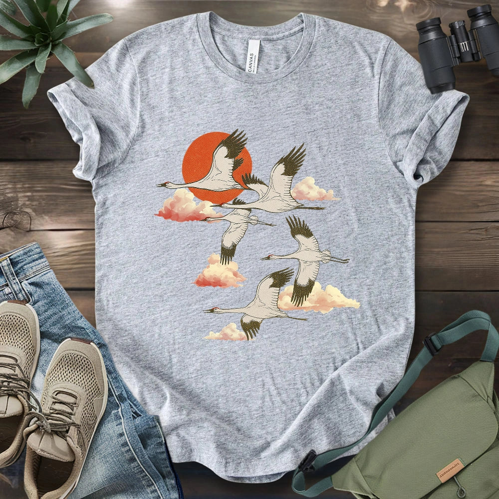 Twilight Whooping Cranes T-shirt