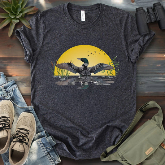 Loon Dance At Dawn T-shirt