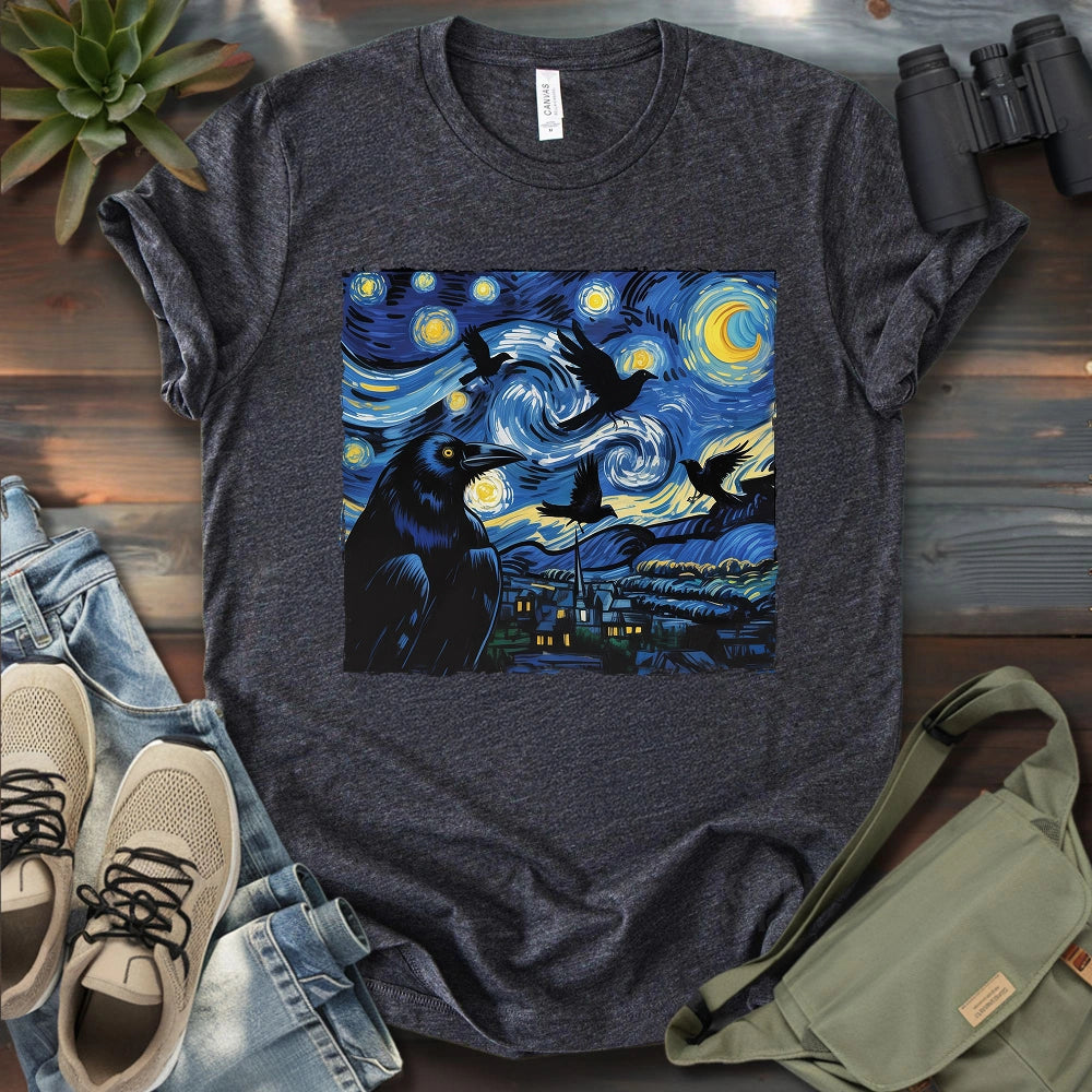 Raven Starry Night T-shirt